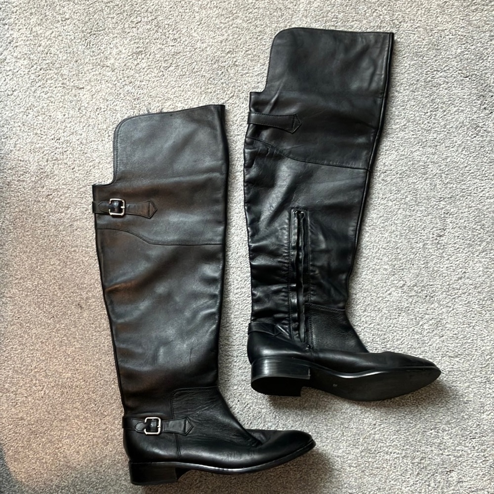 Knee high leather boots